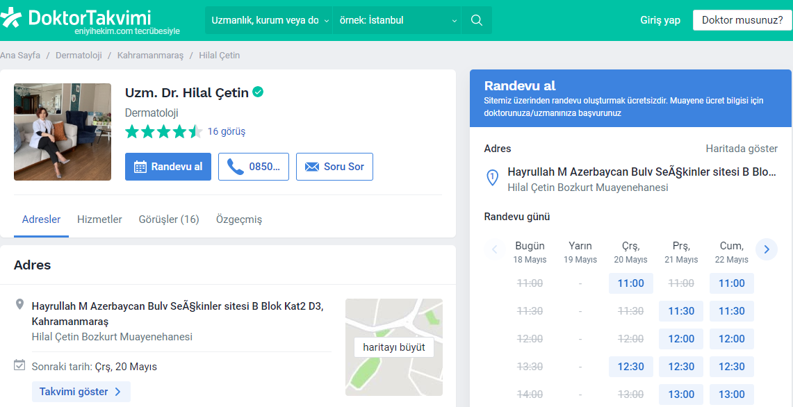 Uzm. Dr. Hilal Çetin - Profil